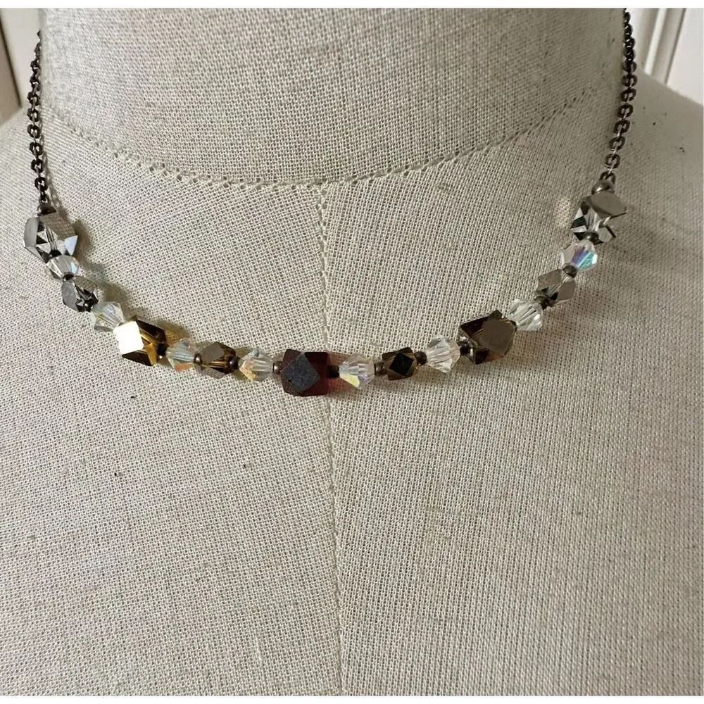Sterling silver Swarovski crystal necklace